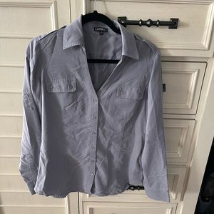 Express Gray Button Down
